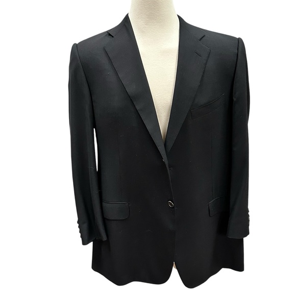 ZEGNA Suit Black wool twill Milmil 15 Performance Size R52 Zenga or 42 US - Picture 1 of 9